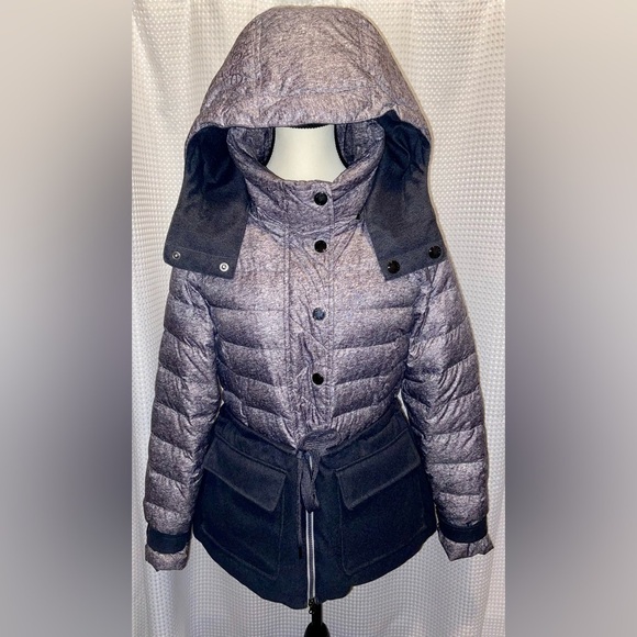 Women‎ LOLË Nelly charcoal gray waterproof down filled Puffer Coat Sz Large - Picture 3 of 17